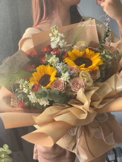 Sunflower Mixed Cappuccino Bouquet - Image 2