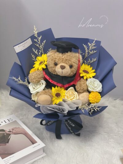 Bear Soap Graduation Flower